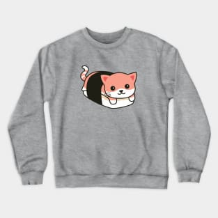 Cute Sushi Cat Roll Drawing Crewneck Sweatshirt